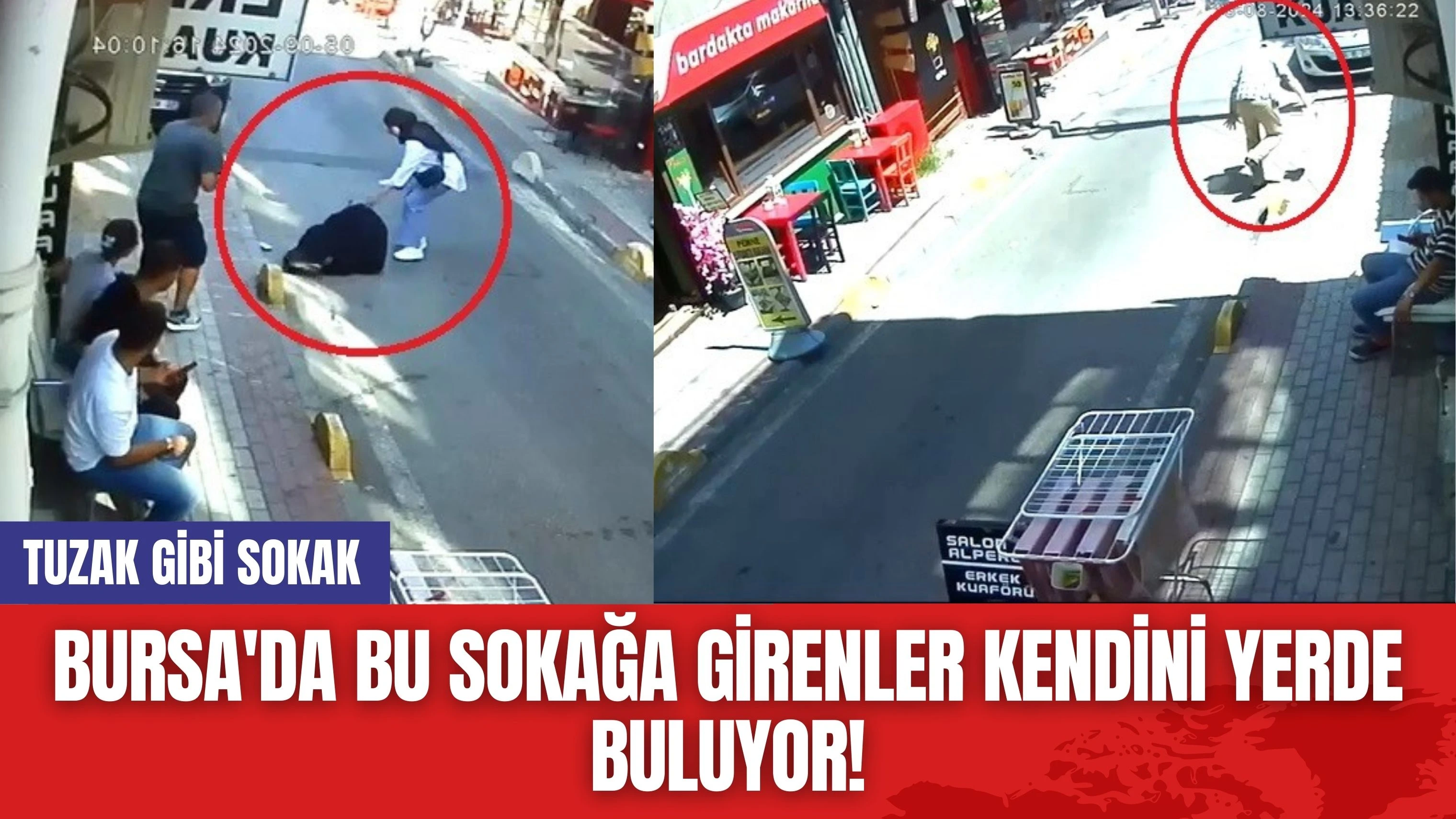 Bursa'da bu sokağa girenler kendini yerde buluyor! Tuzak gibi sokak