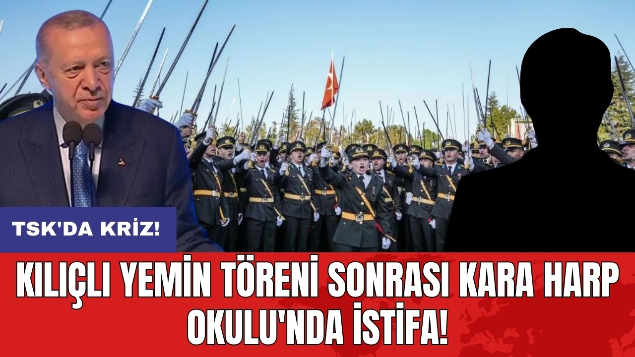 Kılıçlı yemin töreni sonrası Kara Harp Okulu'nda istifa!