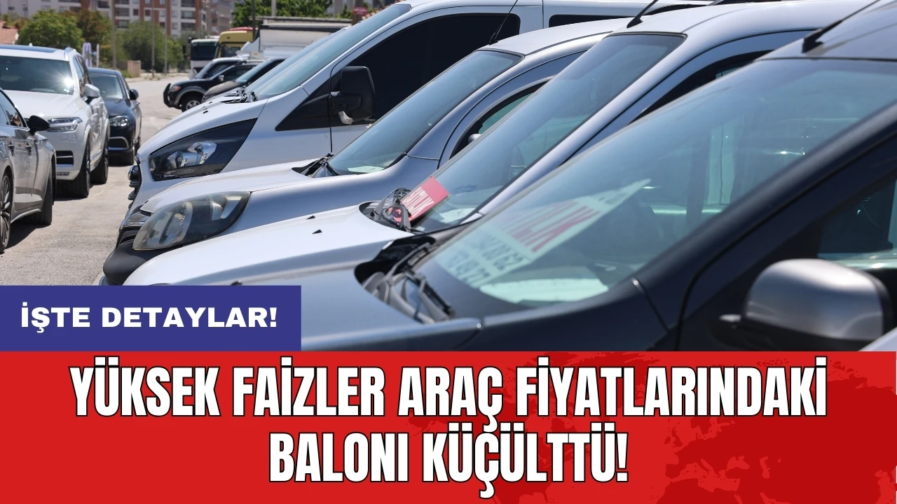 Yüksek faizler araç fiyatlarındaki balonı küçülttü!