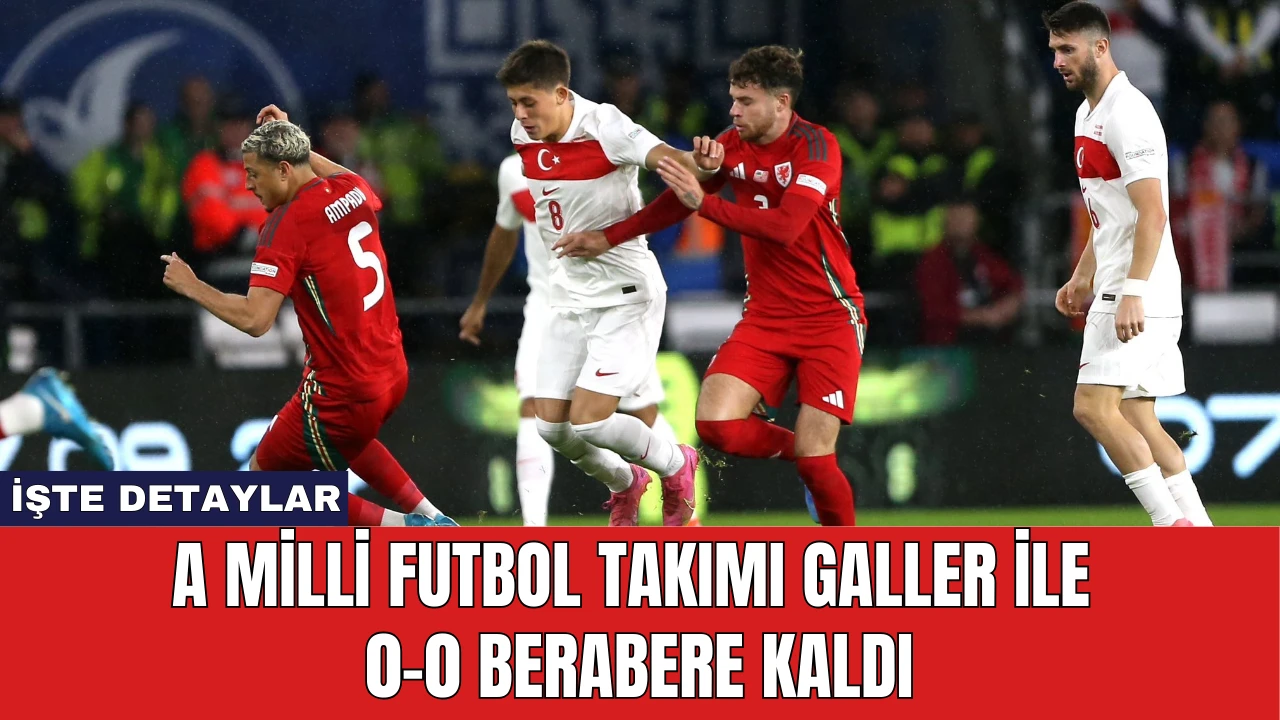 A Milli Futbol Takımı Galler ile 0-0 Berabere Kaldı