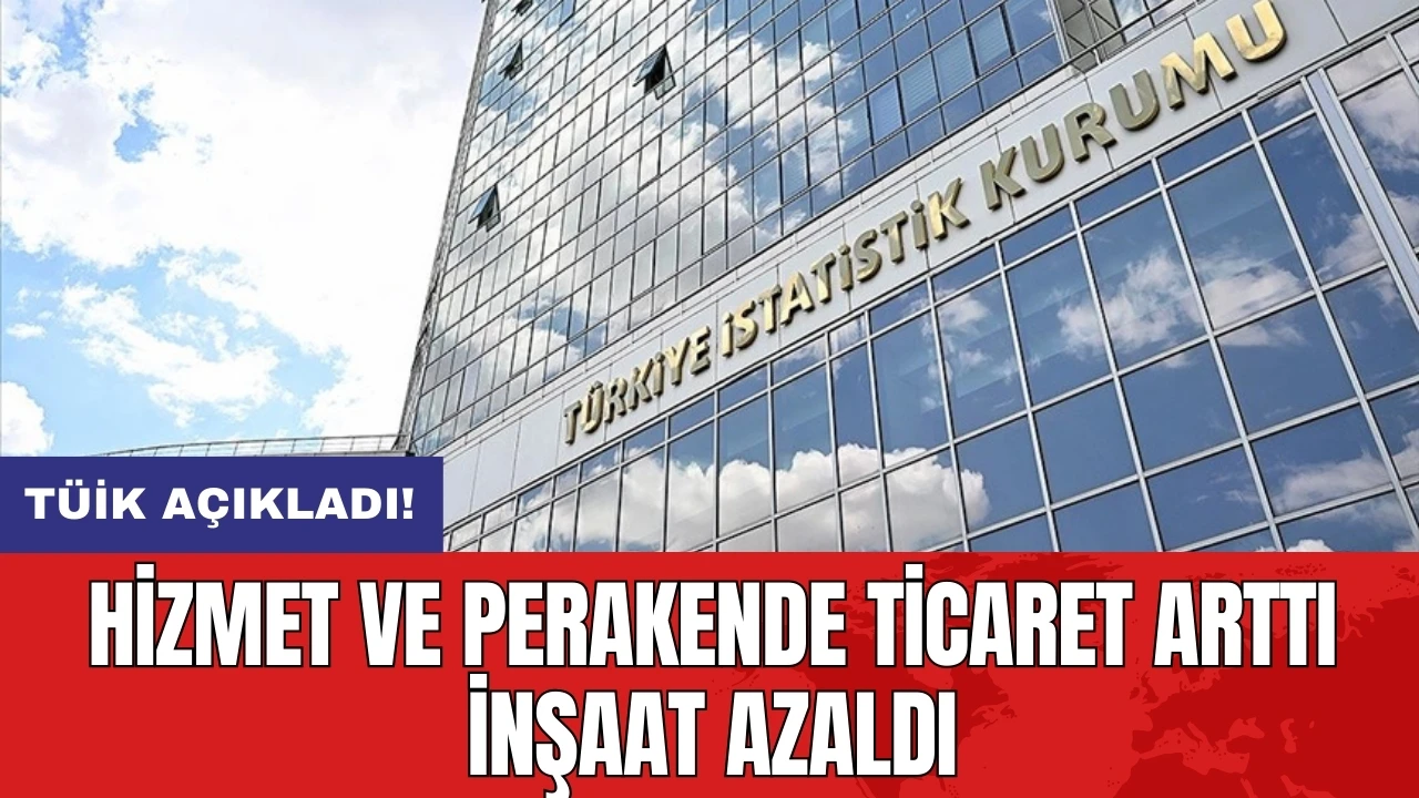 TÜİK açıkladı: Hizmet ve perakende ticaret arttı inşaat azaldı