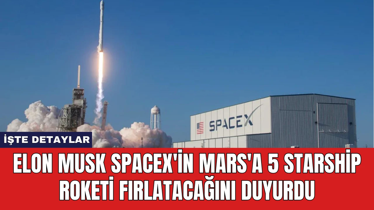 Elon Musk SpaceX'in Mars'a 5 Starship Roketi Fırlatacağını Duyurdu