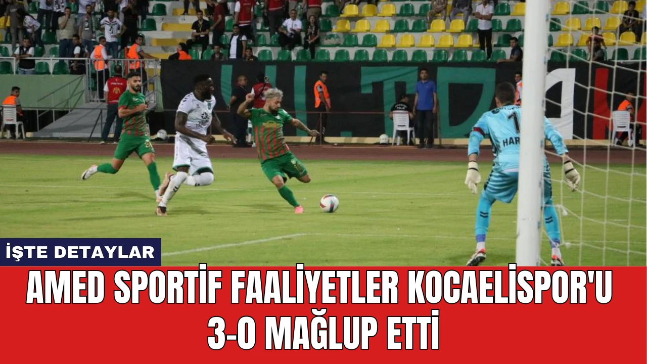 Amed Sportif Faaliyetler Kocaelispor'u 3-0 Mağlup Etti