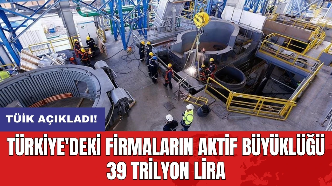 TÜİK açıkladı: Türkiye'deki firmaların aktif büyüklüğü 39 trilyon lira