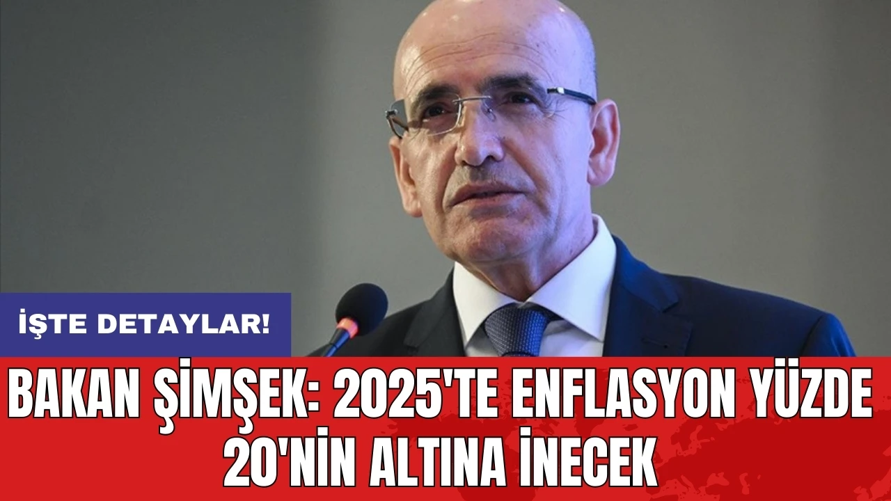 Bakan Şimşek: 2025'te enflasyon yüzde 20'nin altına inecek