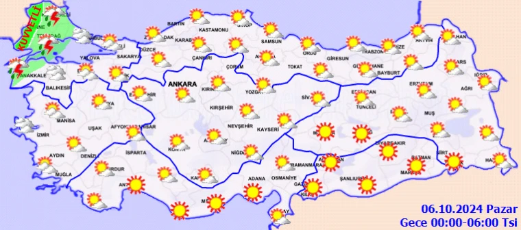 Meteoroloji açıkladı: Bugün hava nasıl olacak? 5 Ekim 2024 hava durumu