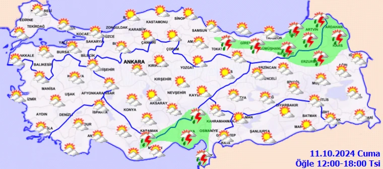 Meteoroloji uyardı: Hangi illerde yağış var? 11 Ekim 2024 hava durumu